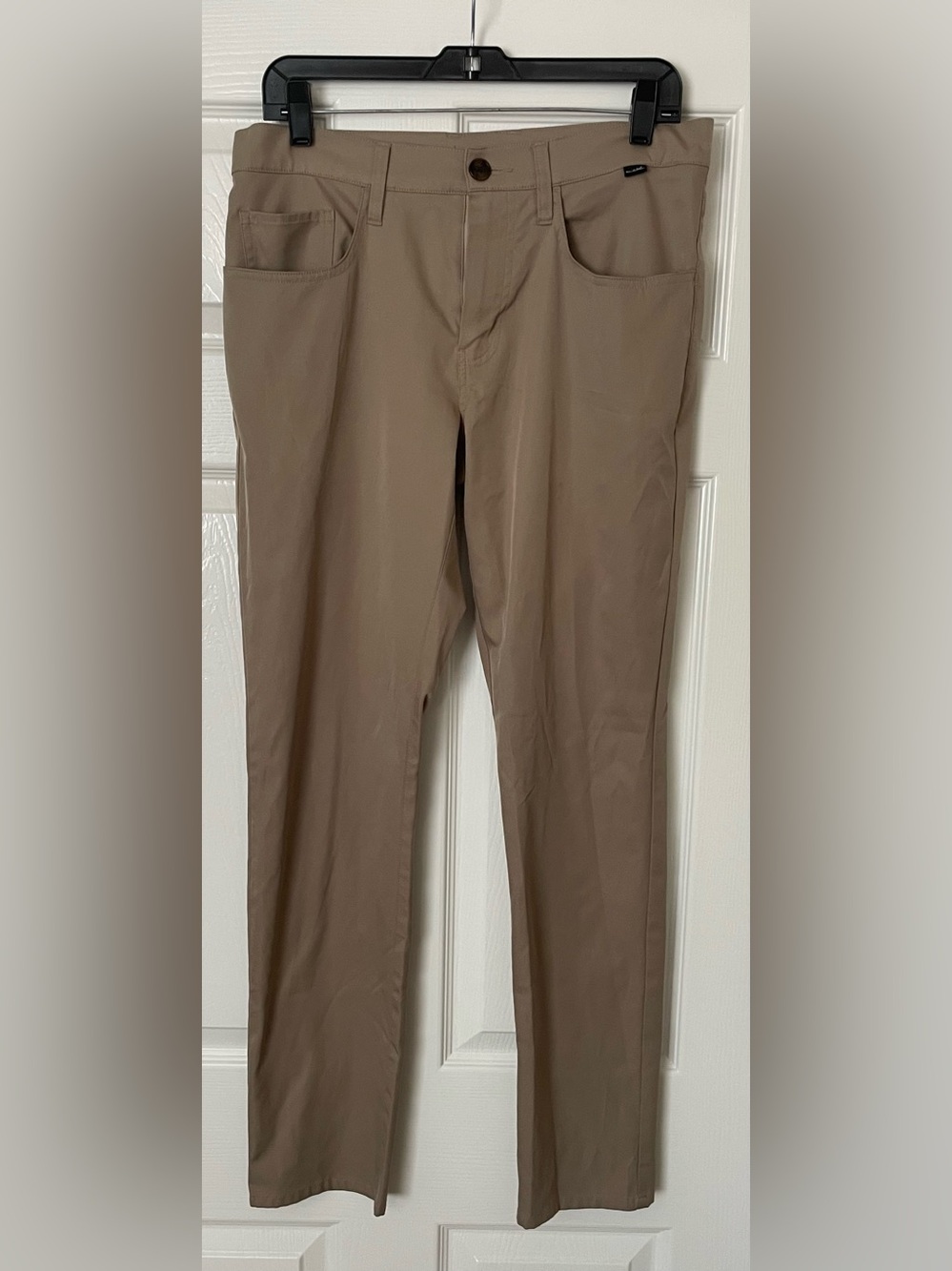 Travis Mathew Pants Mens 32x30 Beige Knit Chino Stretch 5 Pocket Casual Golf